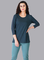 Faso Women's Cotton 3/4 Sleeve T-Shirt