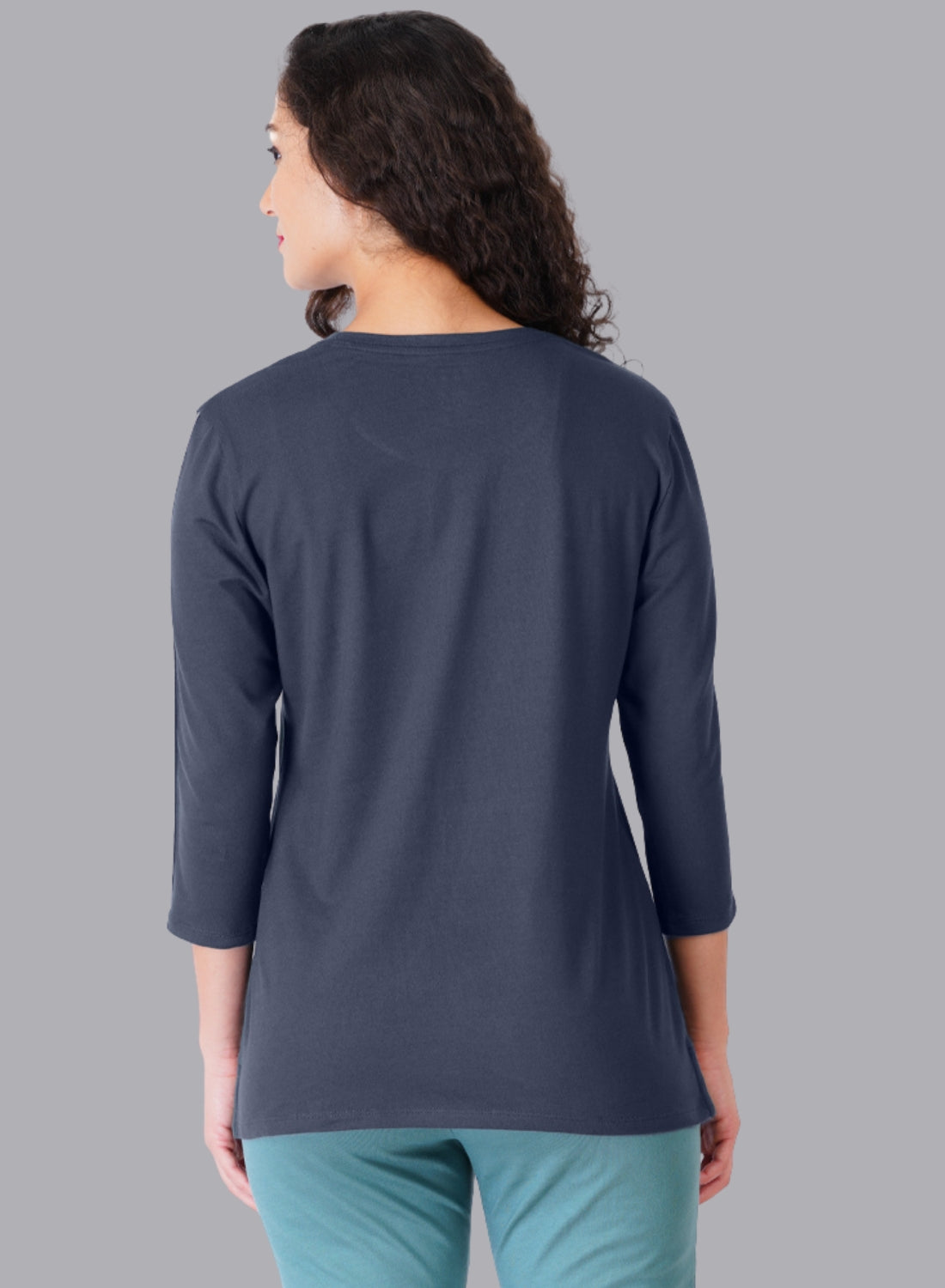 Faso Women's Cotton 3/4 Sleeve T-Shirt