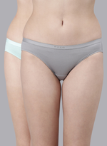 Faso Women's Cotton Outer Elastic Bikini (Pack of 2)