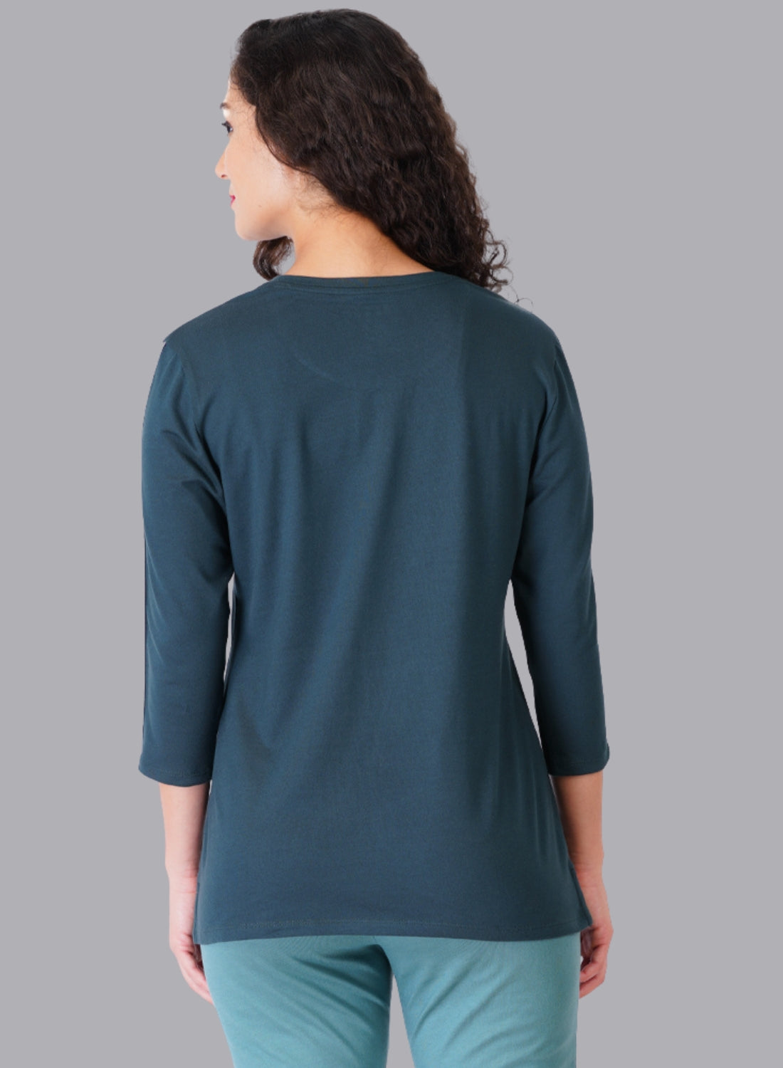 Faso Women's Cotton 3/4 Sleeve T-Shirt