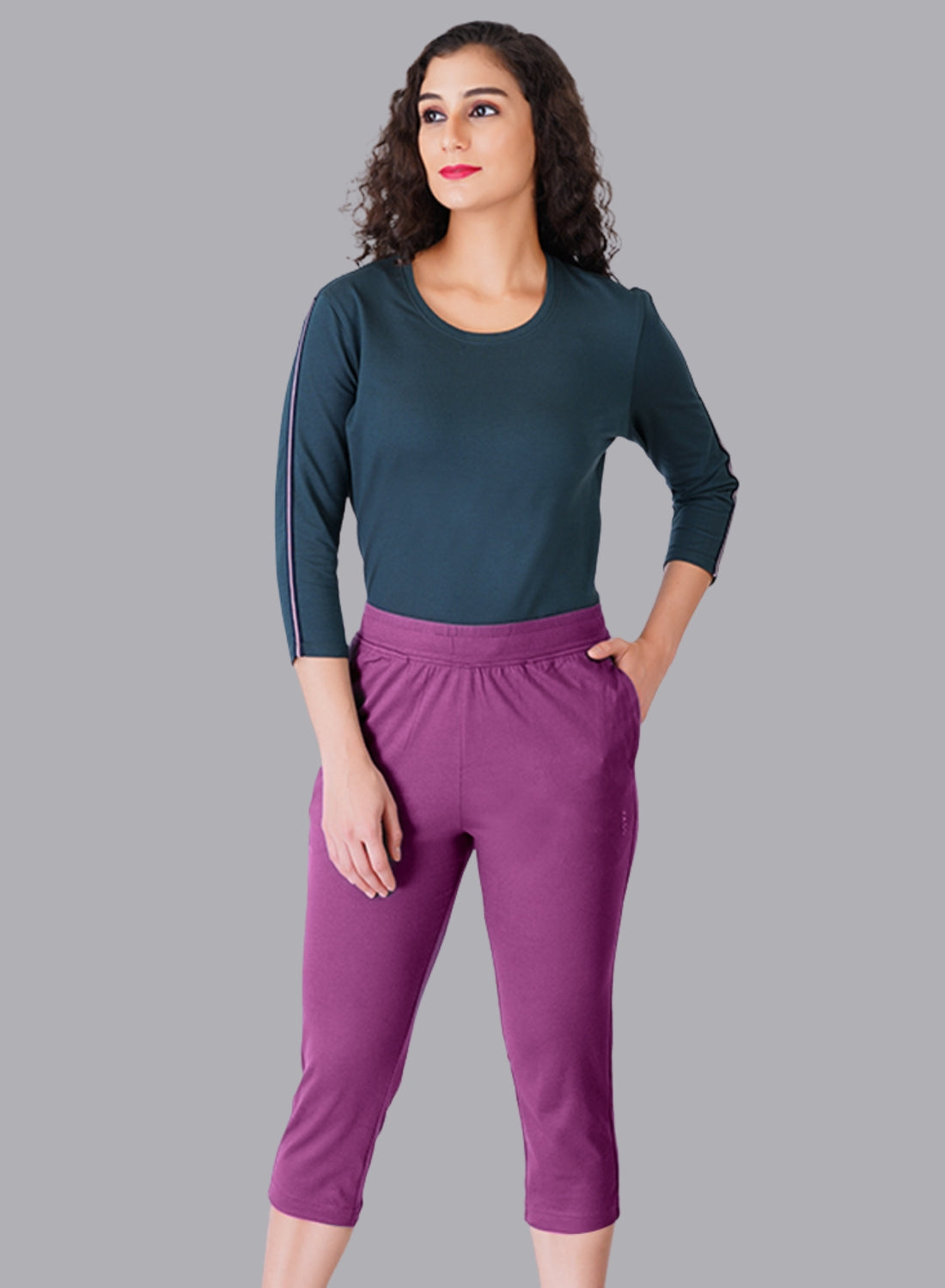 Faso Women's Cotton Loungewear Capri