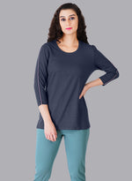 Faso Women's Cotton 3/4 Sleeve T-Shirt