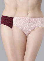 Faso Women's Cotton Inner Elastic Hipster (Pack of 2)