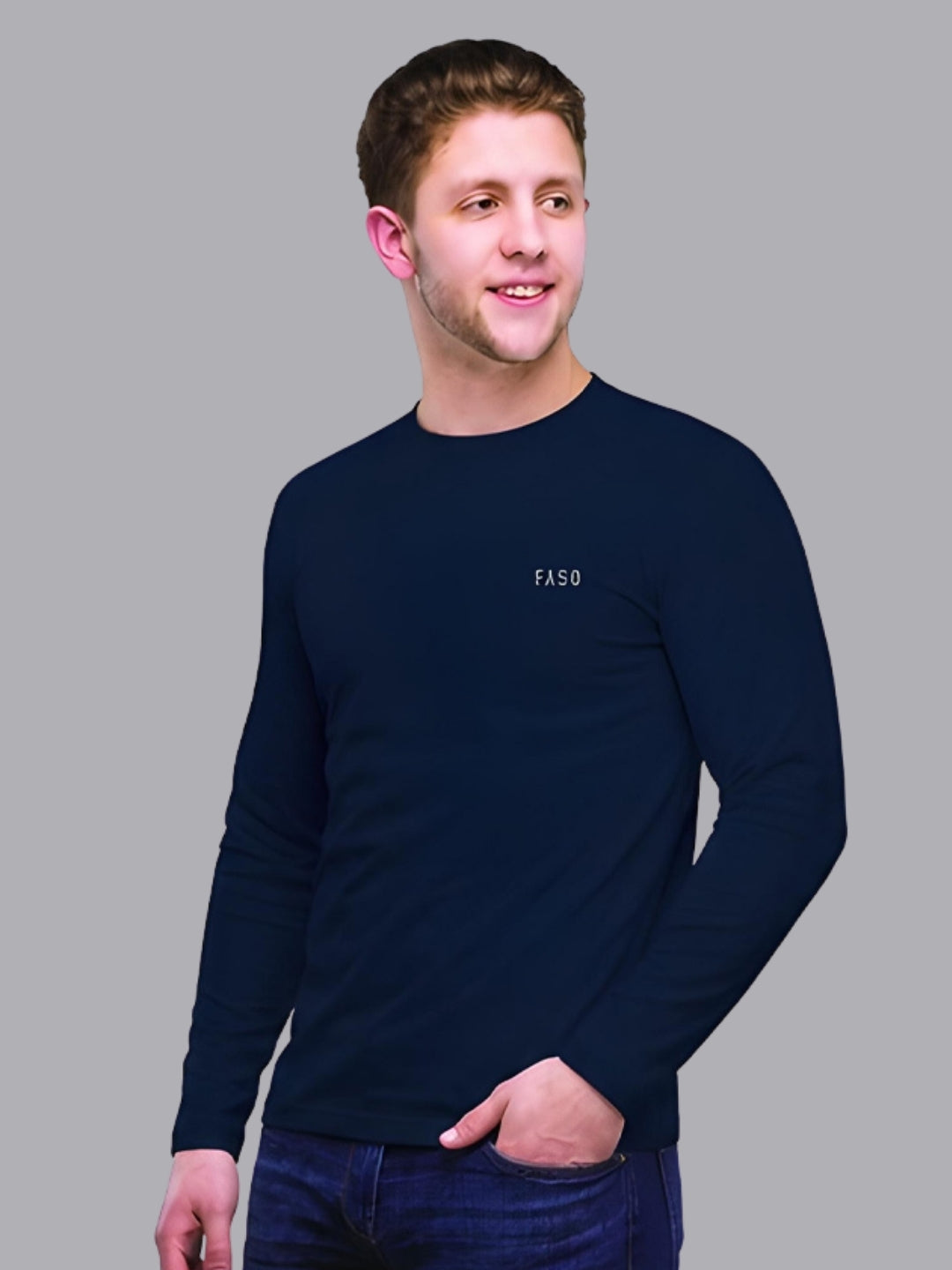 FASO Men’s Long Sleeve Cotton T-shirt