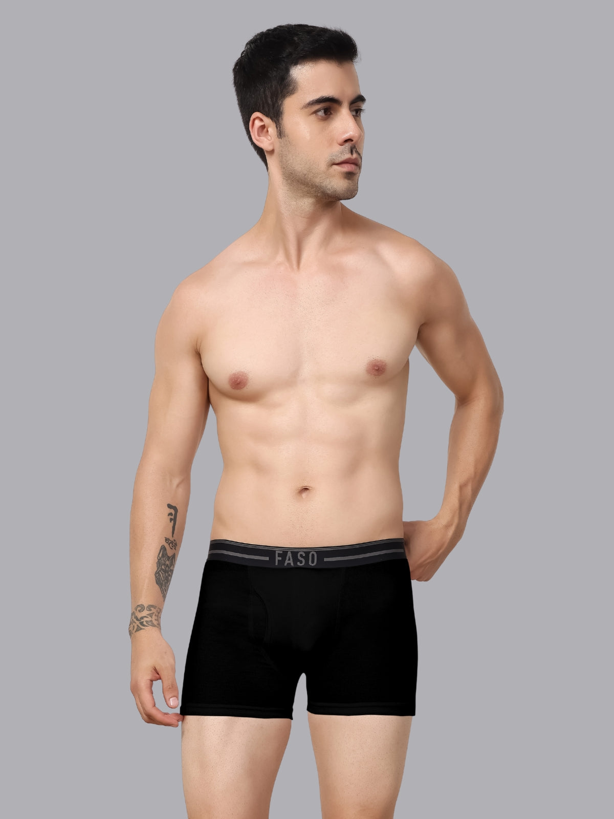 Faso Men's Cotton Outer Elastic Trunk (Pack of 2)