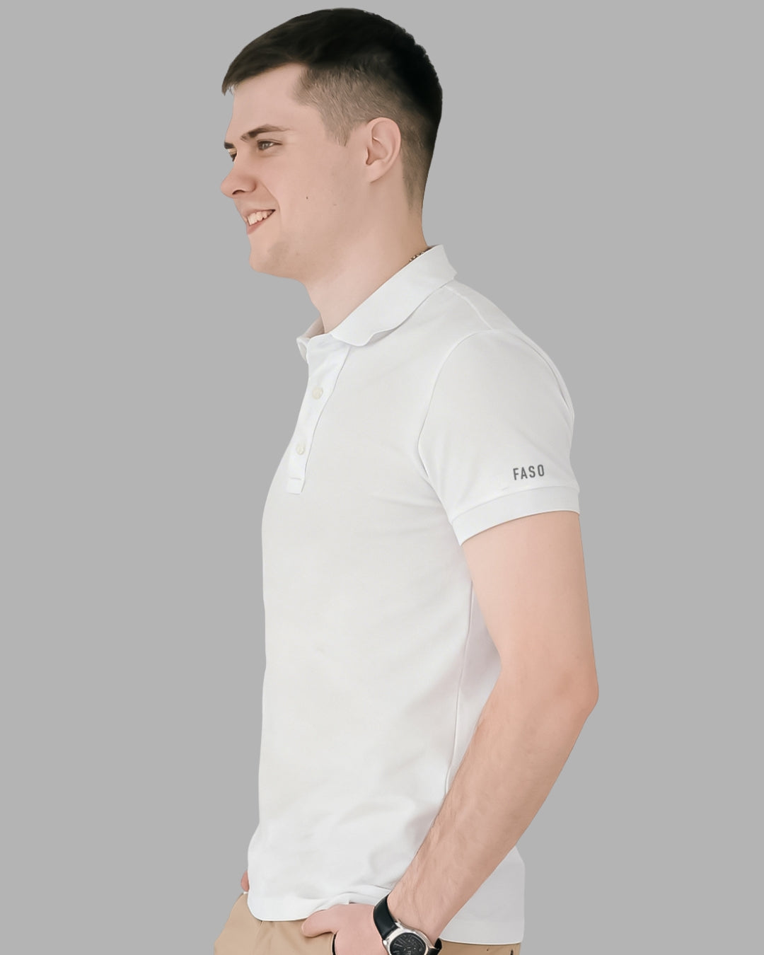 FASO Men's Polyester Polo T-shirt