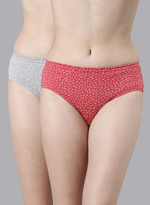 Faso Women's Cotton Inner Elastic Hipster (Pack of 2)