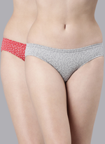 Faso Women's Cotton Inner Elastic Bikini (Pack of 2)