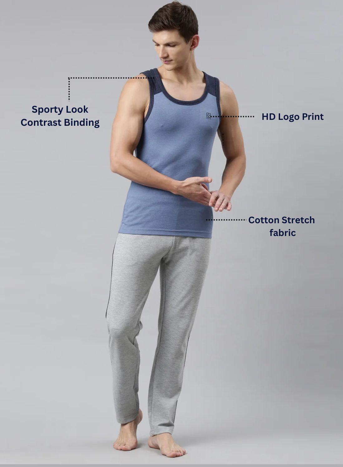 Faso Men's Cotton Color Vest