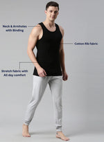 Faso Men's Cotton Rib Comfort Color Vest