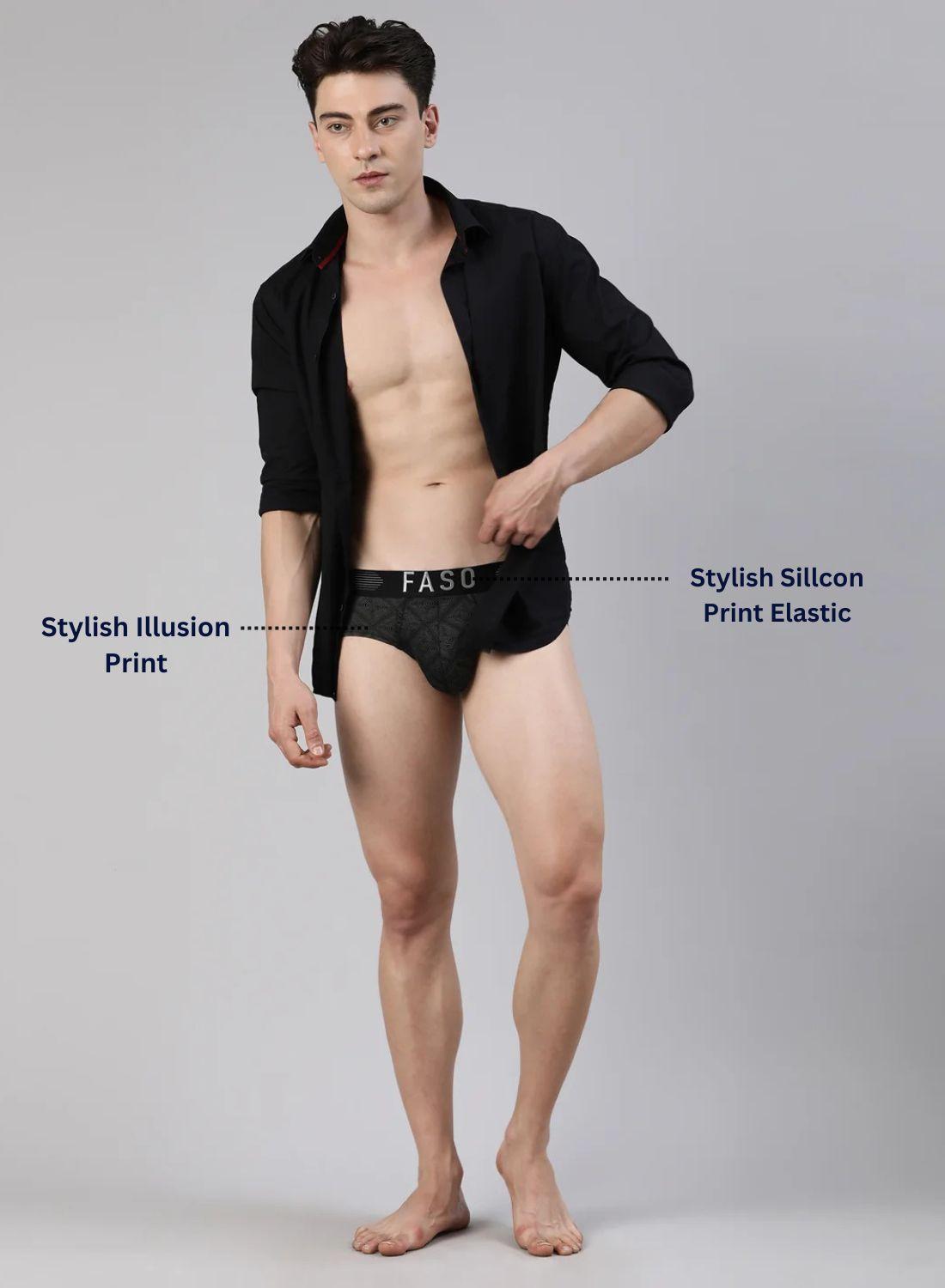 Faso Men's Premium Micro Modal Printed Brief