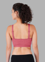 Faso Women's Cotton Sports Bra With Strap