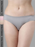 Faso Women's Cotton Inner Elastic Bikini (Pack of 3)