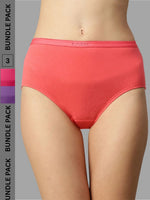 Faso Women's Cotton Inner Hipster (Pack of 3)
