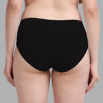 FASO Women’s Cotton Blend Lace Hipster Panties Pack of 3