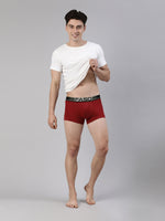 Faso Men's Cotton Neon Outer Elastic Trunk (Pack of 2)