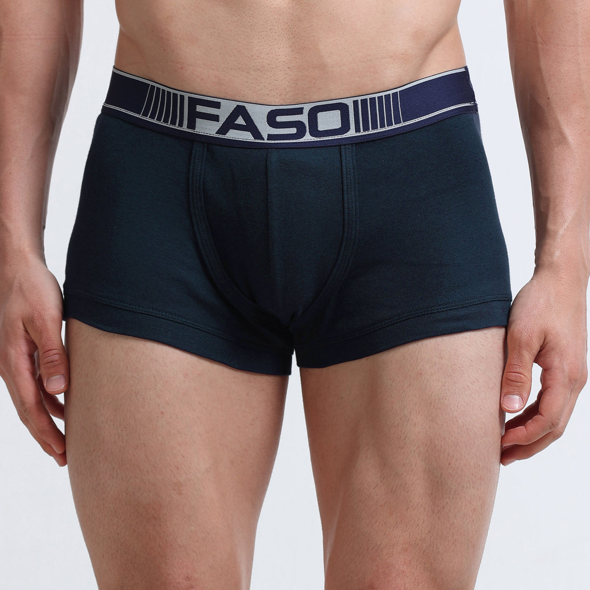 Faso Men's Cotton Neon Outer Elastic Trunk (Pack of 2)