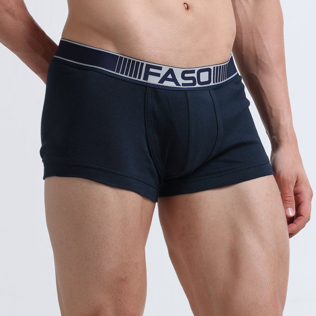 Faso Men's Cotton Neon Outer Elastic Trunk (Pack of 2)