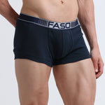 Faso Men's Cotton Neon Outer Elastic Trunk (Pack of 2)