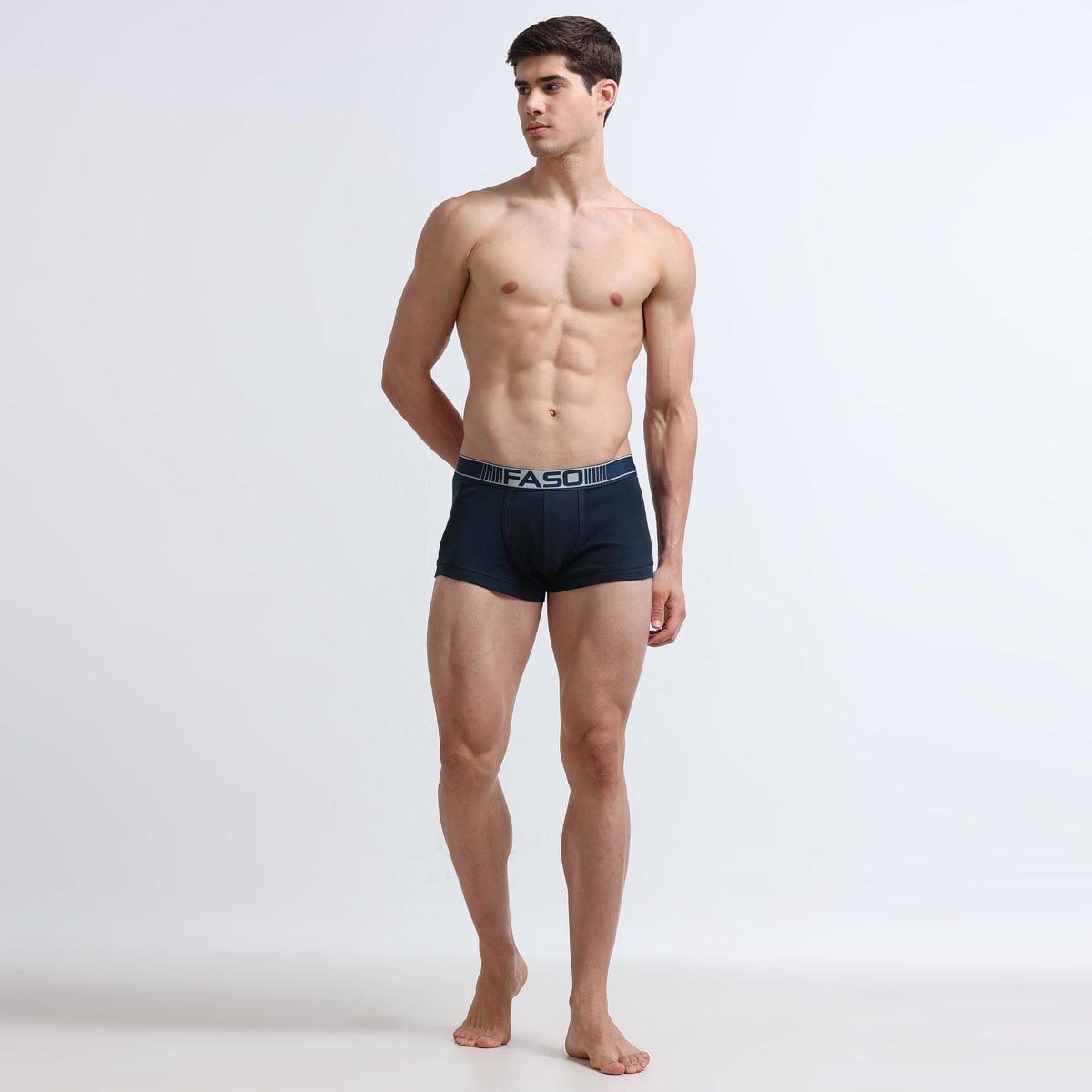 Faso Men's Cotton Neon Outer Elastic Trunk (Pack of 2)