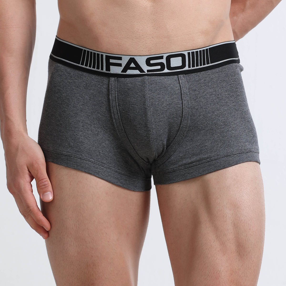 Faso Men's Cotton Neon Outer Elastic Trunk (Pack of 2)
