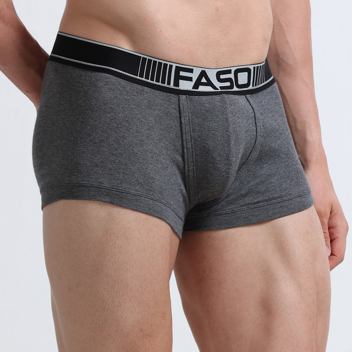 Faso Men's Cotton Neon Outer Elastic Trunk (Pack of 2)