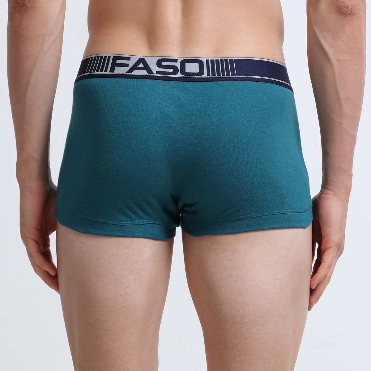 Faso Men's Cotton Neon Outer Elastic Trunk (Pack of 2)