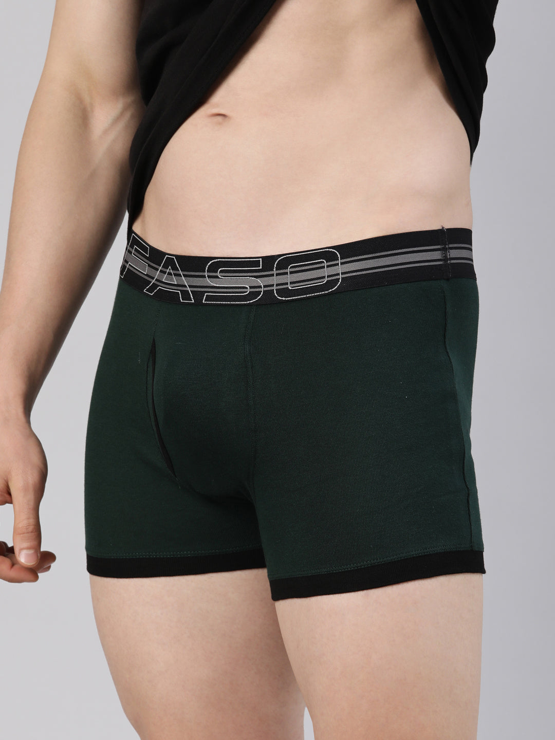 Faso Men's Cotton Contrast Binding Trunk (Pack of 2)