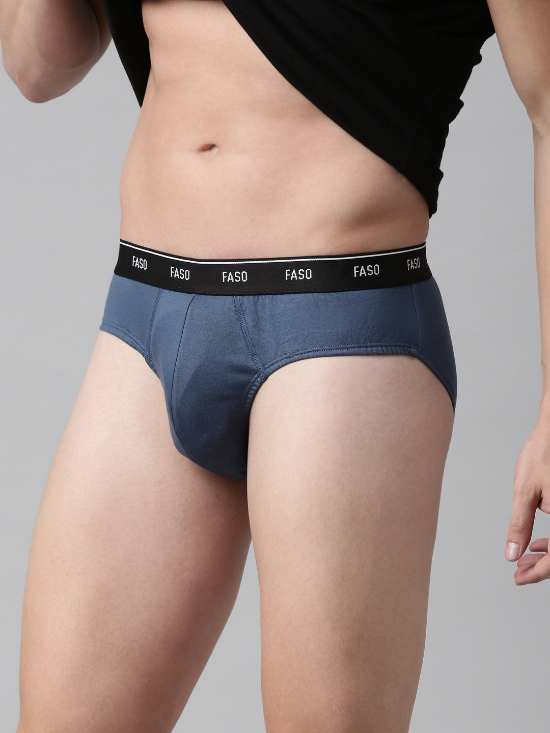 Faso Men's Cotton Outer Elastic Brief (Pack of 2)