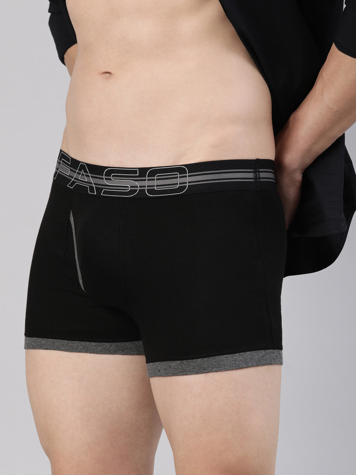 Faso Men's Cotton Contrast Binding Trunk (Pack of 2)