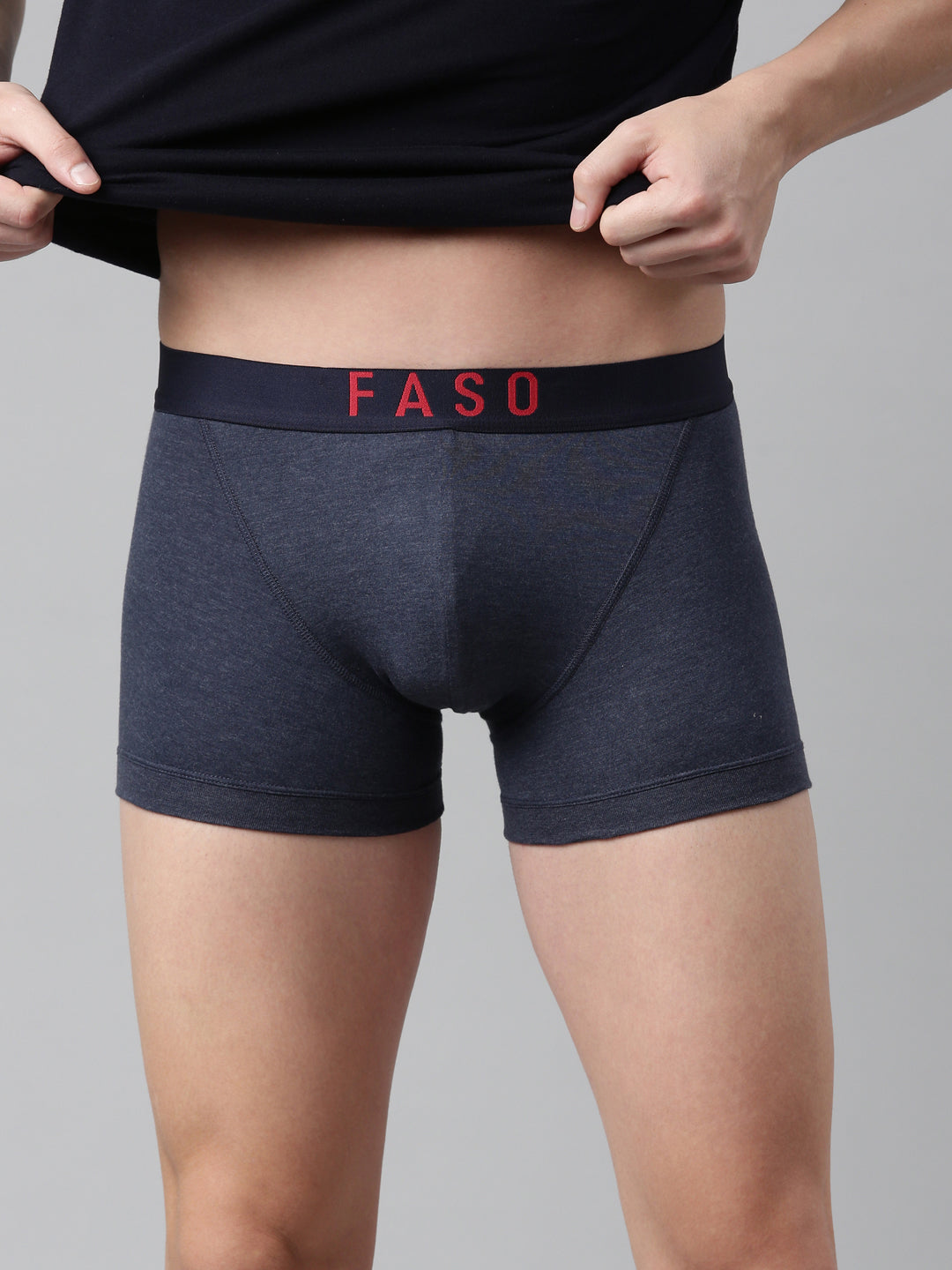 Faso Men's Cotton V-Front Shaped Stretchable Trunk