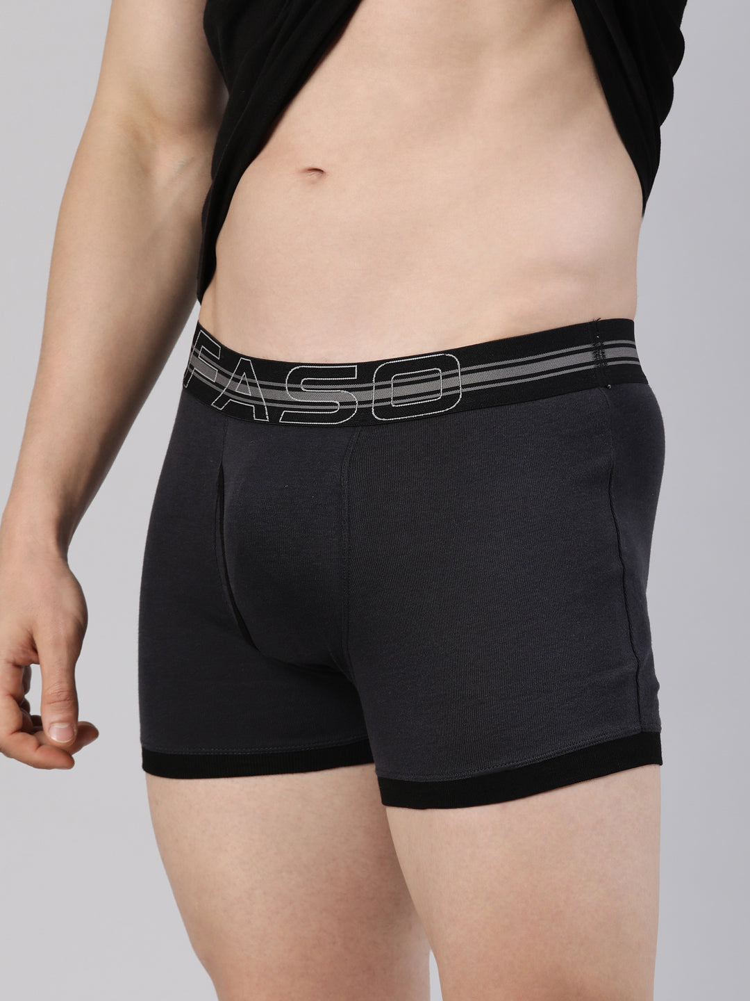 Faso Men's Cotton Contrast Binding Trunk (Pack of 2)