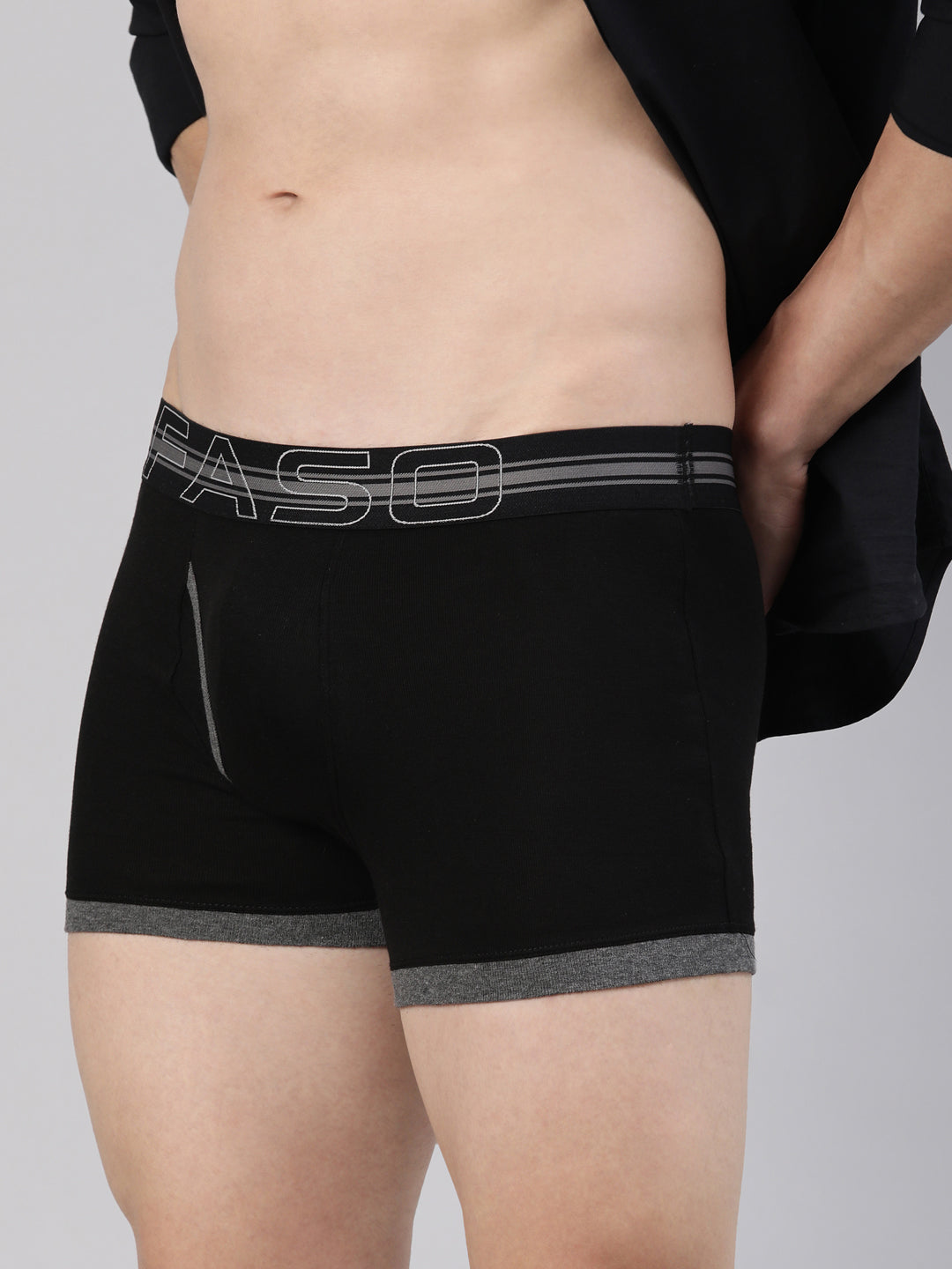 Faso Men's Cotton Contrast Binding Trunk (Pack of 2)