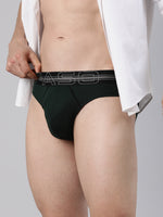 Faso Men's Cotton Contrast Rib Piping Brief (Pack of 2)