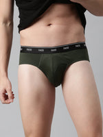 Faso Men's Cotton Outer Elastic Brief (Pack of 2)
