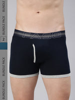 Faso Men's Cotton Contrast Binding Trunk (Pack of 2)