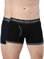 Faso Men's Cotton Contrast Binding Trunk (Pack of 2)