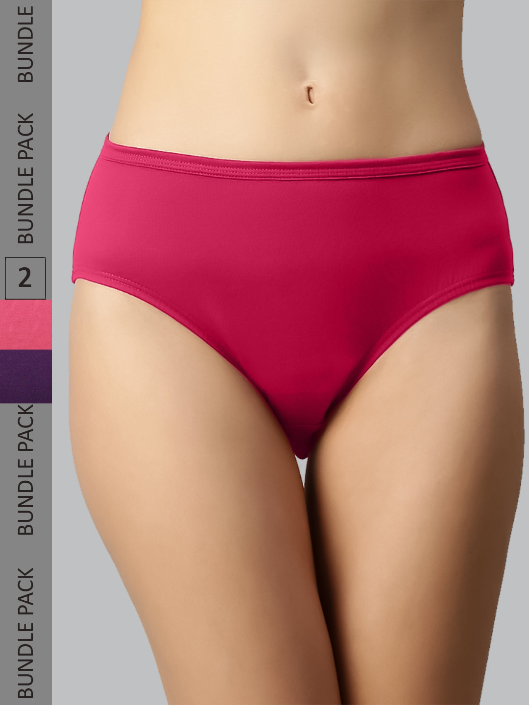 Faso Women's Cotton Inner Elastic Hipster (Pack of 2)