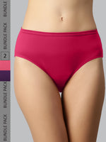 Faso Women's Cotton Inner Elastic Hipster (Pack of 2)