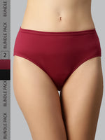 Faso Women's Cotton Inner Elastic Hipster (Pack of 2)