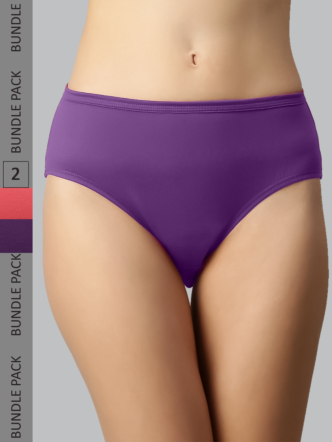 Faso Women's Cotton Inner Elastic Hipster (Pack of 2)