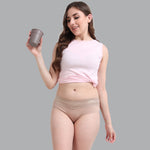 FASO Women’s Cotton Blend Lace Hipster Panties Pack of 3