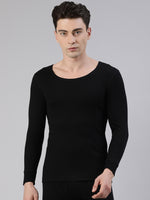 Faso Men's Round Neck Full Sleeve With Rib Thermal T-Shirt