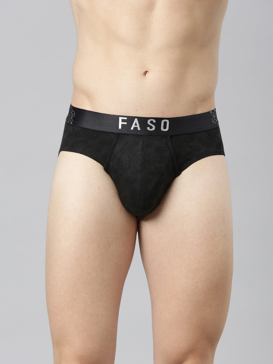 Faso Men's Printed Cotton Stretchable Brief