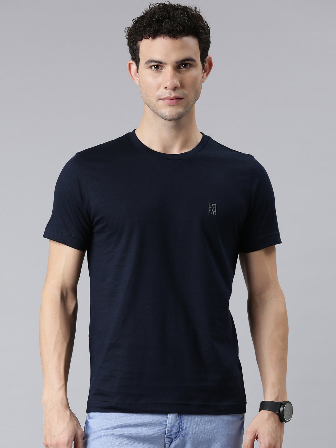 FASO Men’s Cotton Crew Neck Casual T-Shirt