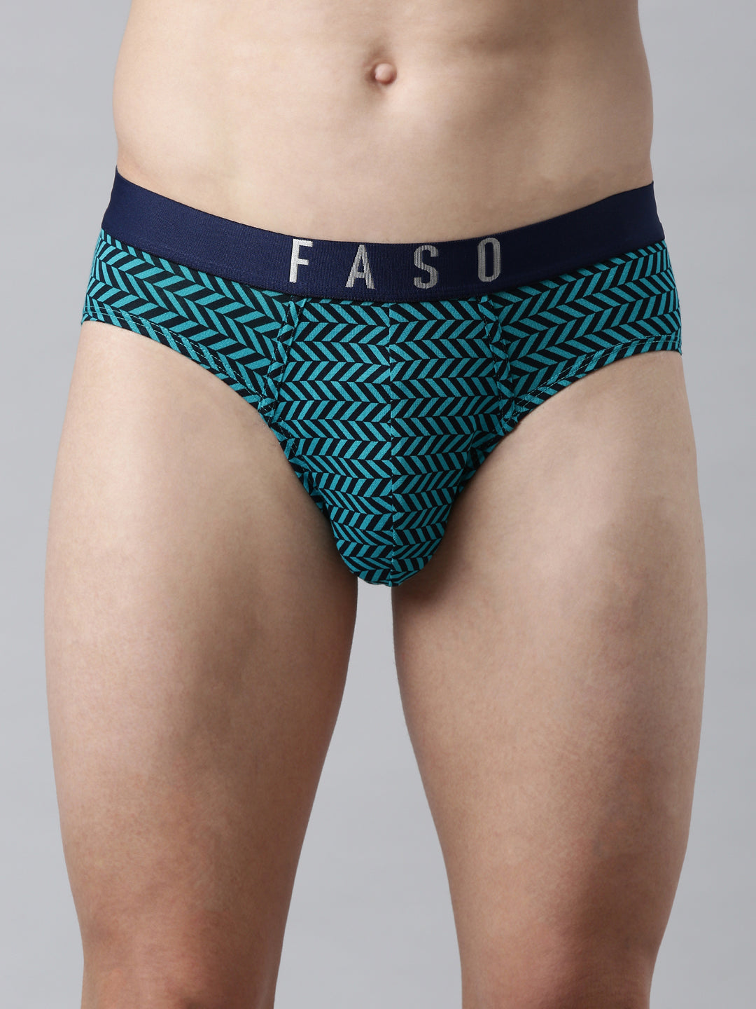 Faso Men's Printed Cotton Stretchable Brief
