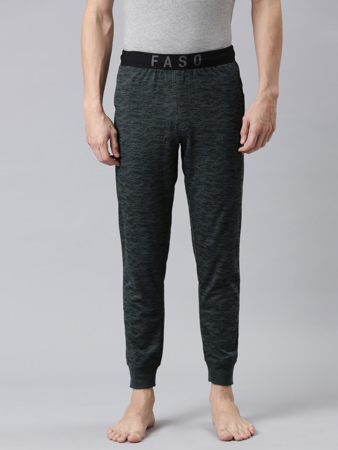 Faso Men's Premium Cotton Outer Elastic Jogger