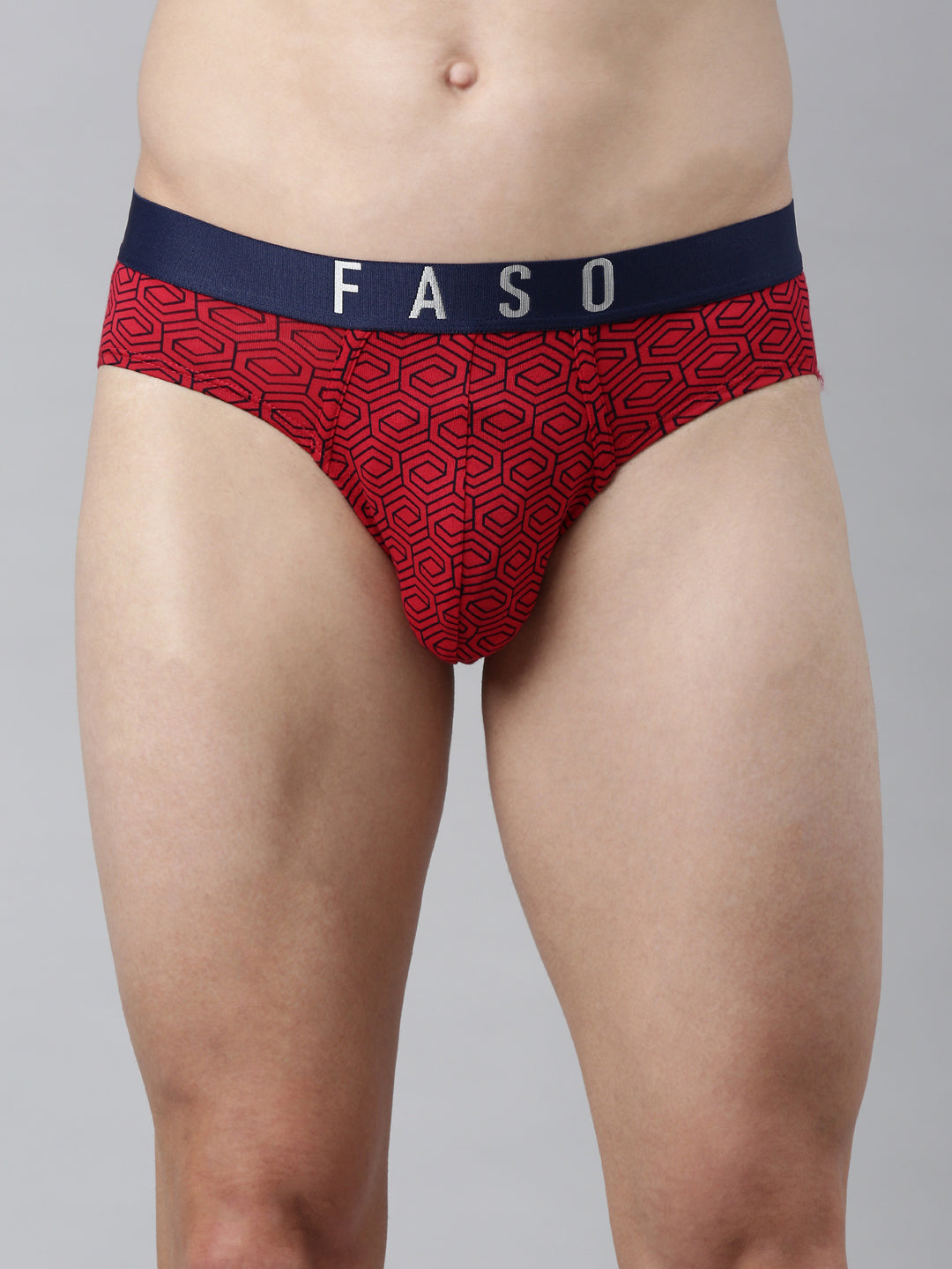 Faso Men's Printed Cotton Stretchable Brief