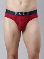 Faso Men's Printed Cotton Stretchable Brief