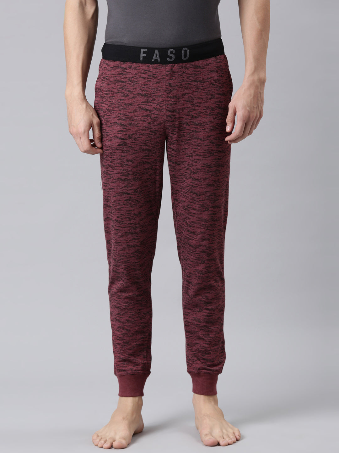 Faso Men's Premium Cotton Outer Elastic Jogger